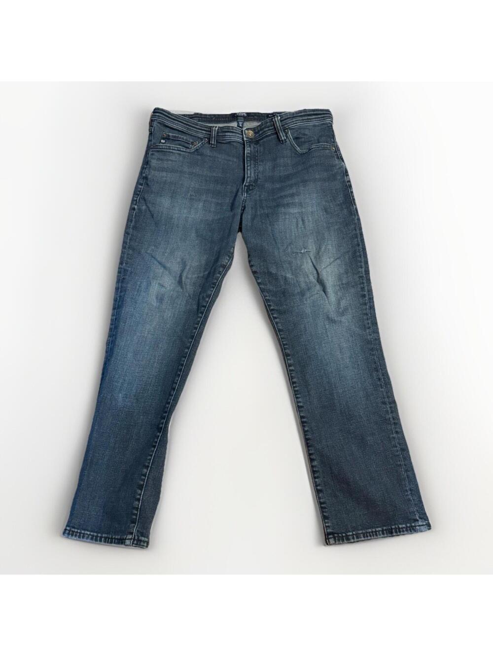 Chaps Men's Size 36x30 Slim Straight Jeans Denim Medium Wash 99% Cotton